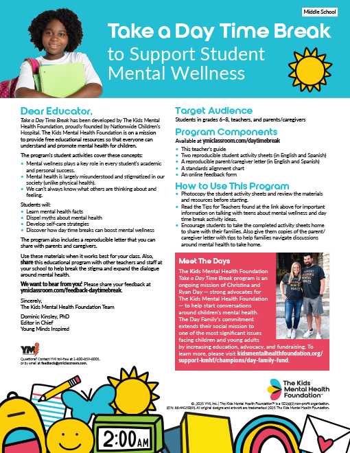 On Our Sleeves Day Time Break Resource